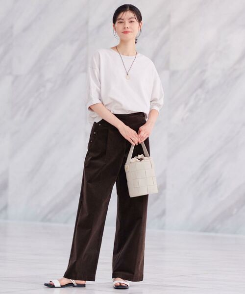 Dessin / デッサン カットソー | 【360度可愛い/前後2WAY/洗える】ライトコットンヘンリーカットソー | 詳細18