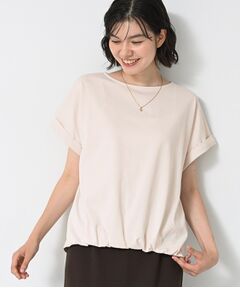 Dessin / デッサン カットソー | 【二の腕カバー／UVカット】ロールアップスリーブ裾ギャザーカットソー