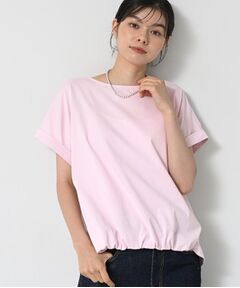 Dessin / デッサン カットソー | 【二の腕カバー／UVカット】ロールアップスリーブ裾ギャザーカットソー