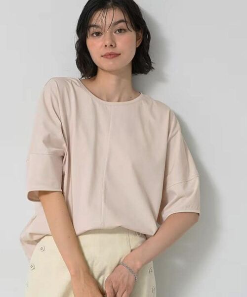 Dessin / デッサン カットソー | 【二の腕カバー/UVカット】ランタンスリーブカットソー(グレージュ(050))