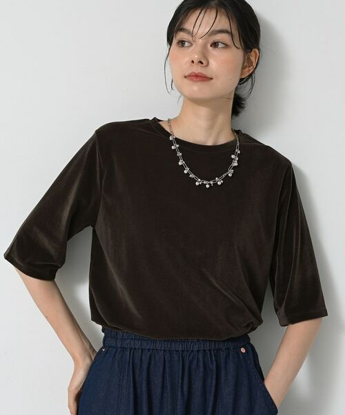 Dessin / デッサン カットソー | 【洗える】シアーベロアトップス | 詳細10