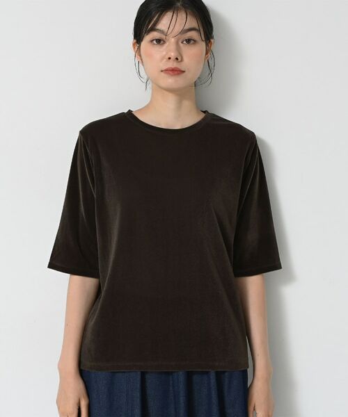 Dessin / デッサン カットソー | 【洗える】シアーベロアトップス | 詳細13
