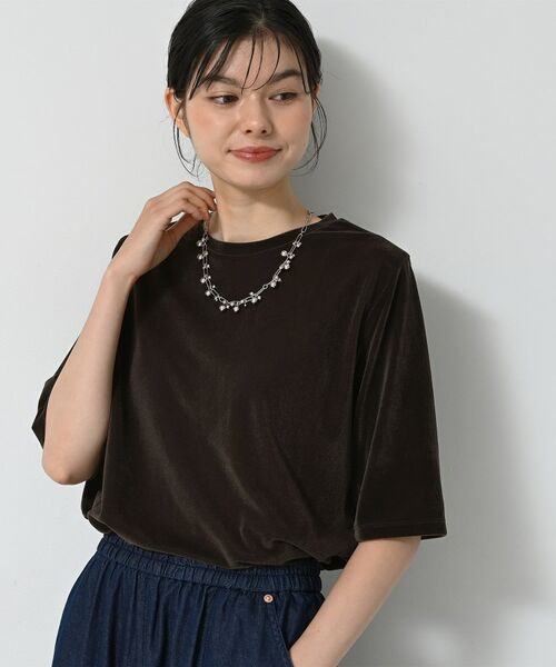 Dessin / デッサン カットソー | 【洗える】シアーベロアトップス | 詳細9