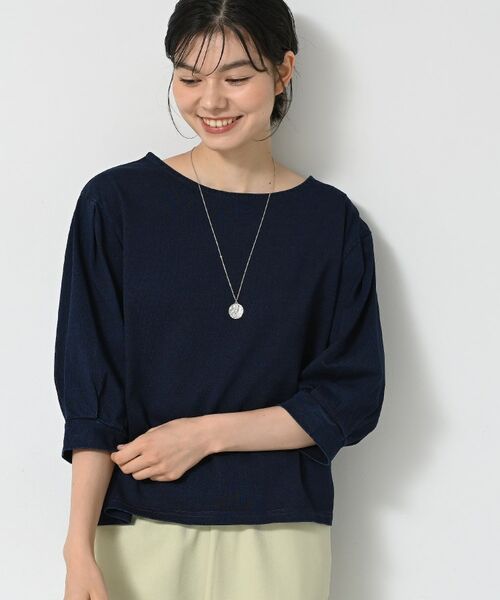 Dessin / デッサン カットソー | 【洗える】インディゴ天竺デニム調カットソー | 詳細1