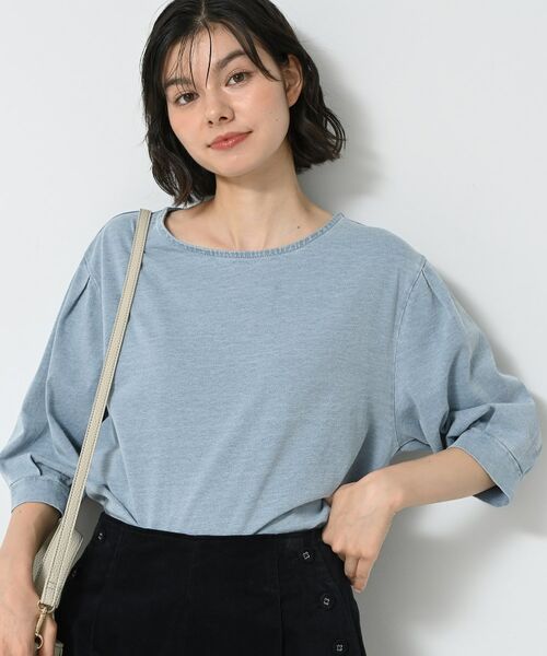 Dessin / デッサン カットソー | 【洗える】インディゴ天竺デニム調カットソー | 詳細5