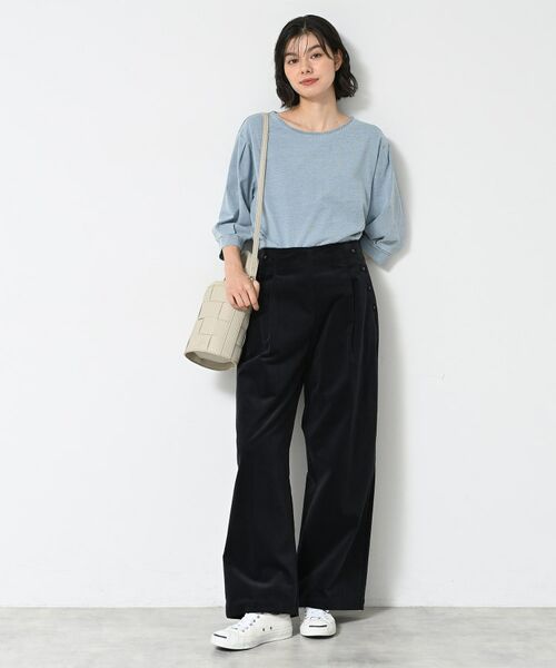 Dessin / デッサン カットソー | 【洗える】インディゴ天竺デニム調カットソー | 詳細7