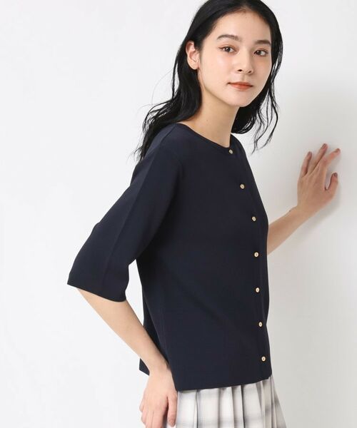 Dessin / デッサン ニット・セーター | 【UVカット/洗える】2WAY五分袖カーディガン | 詳細10