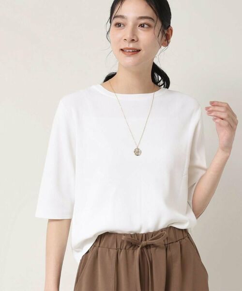 Dessin / デッサン ニット・セーター | 【UVカット/洗える】2WAY五分袖カーディガン(オフホワイト(003))