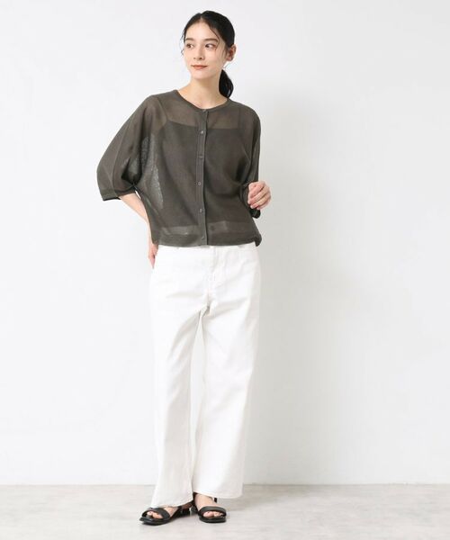 Dessin / デッサン カーディガン・ボレロ | 【前後2WAY・洗える】シアーカーディガン | 詳細12