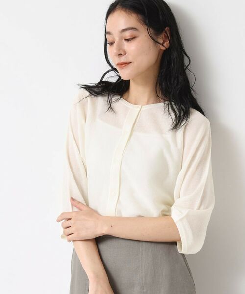 Dessin / デッサン カーディガン・ボレロ | 【前後2WAY・洗える】シアーカーディガン | 詳細2