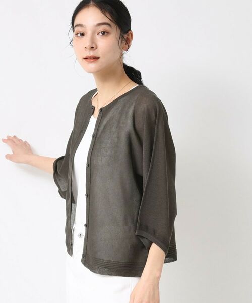 Dessin / デッサン カーディガン・ボレロ | 【前後2WAY・洗える】シアーカーディガン | 詳細8