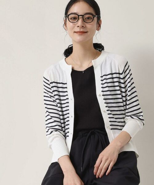 Dessin / デッサン カーディガン・ボレロ | 【洗える】キーネックカーディガン(ホワイト(302))