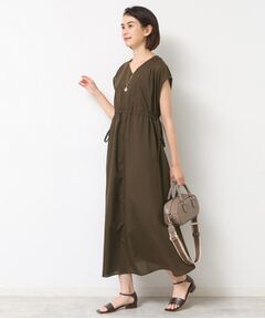 Dessin / デッサン ロング・マキシ丈ワンピース | 【リンクコーデ・洗える】ウエストドロスト付きチェック柄ワンピース