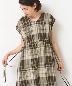 Dessin / デッサン ロング・マキシ丈ワンピース | 【リンクコーデ・洗える】ウエストドロスト付きチェック柄ワンピース