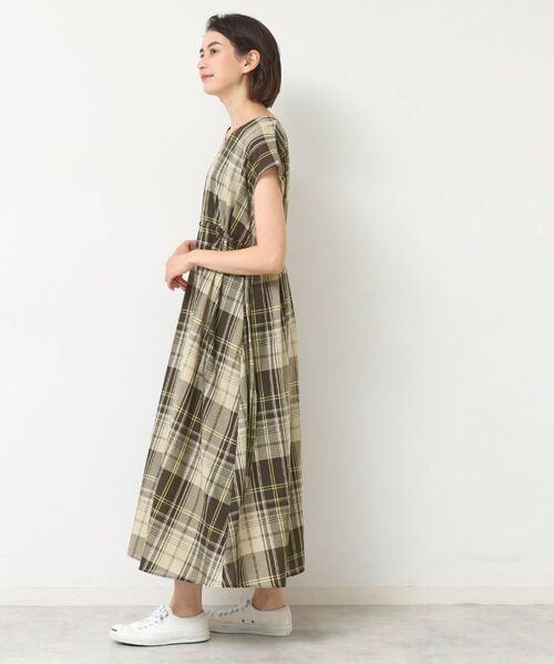 Dessin / デッサン ロング・マキシ丈ワンピース | 【リンクコーデ・洗える】ウエストドロスト付きチェック柄ワンピース | 詳細11
