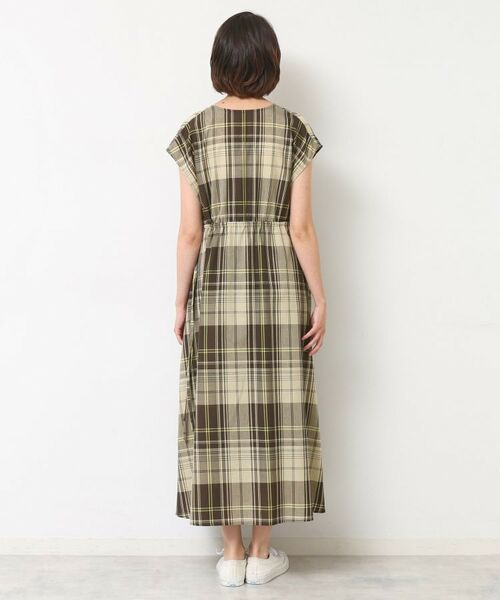 Dessin / デッサン ロング・マキシ丈ワンピース | 【リンクコーデ・洗える】ウエストドロスト付きチェック柄ワンピース | 詳細15