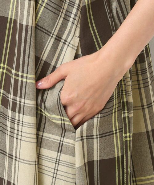 Dessin / デッサン ロング・マキシ丈ワンピース | 【リンクコーデ・洗える】ウエストドロスト付きチェック柄ワンピース | 詳細19