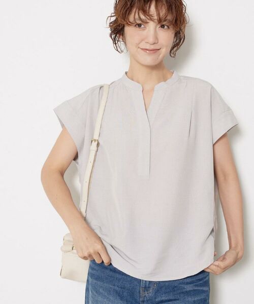 Dessin / デッサン セットアップ | 【2点セット/ウエストゴム/洗える】スキッパ―シャツ＆ストレートパンツセット | 詳細1