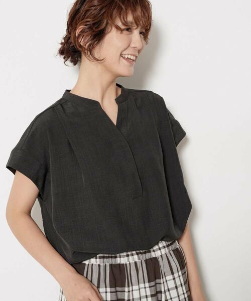 Dessin / デッサン セットアップ | 【2点セット/ウエストゴム/洗える】スキッパ―シャツ＆ストレートパンツセット | 詳細21