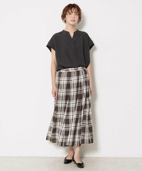 Dessin / デッサン セットアップ | 【2点セット/ウエストゴム/洗える】スキッパ―シャツ＆ストレートパンツセット | 詳細22