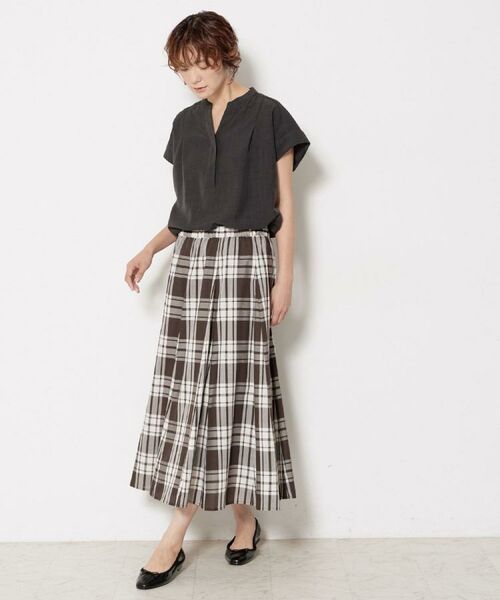 Dessin / デッサン セットアップ | 【2点セット/ウエストゴム/洗える】スキッパ―シャツ＆ストレートパンツセット | 詳細23