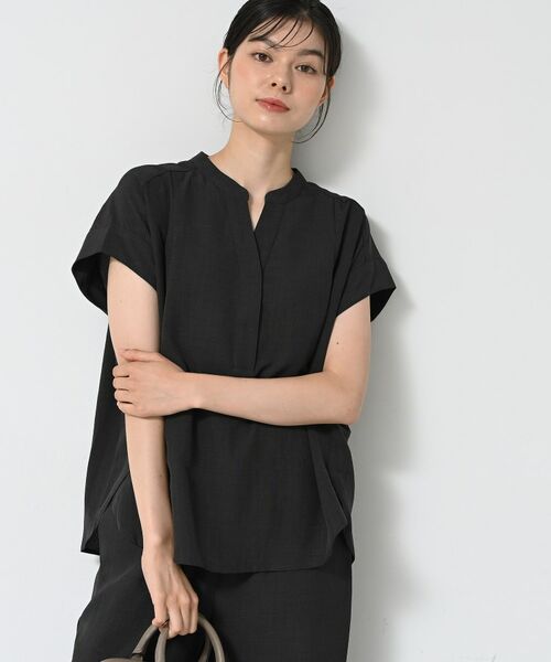 Dessin / デッサン セットアップ | 【2点セット/ウエストゴム/洗える】スキッパ―シャツ＆ストレートパンツセット | 詳細25