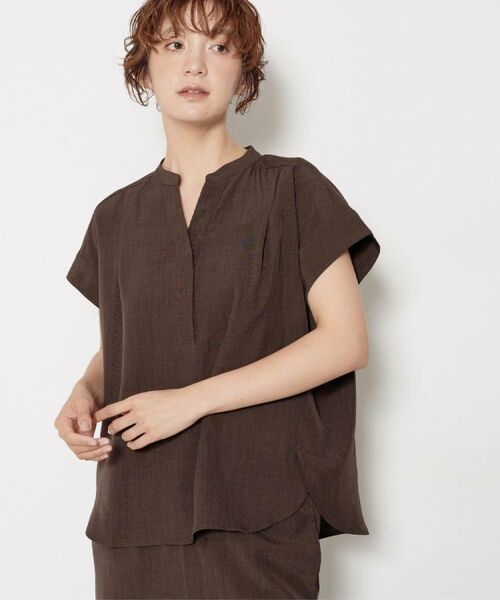 Dessin / デッサン セットアップ | 【2点セット/ウエストゴム/洗える】スキッパ―シャツ＆ストレートパンツセット | 詳細30