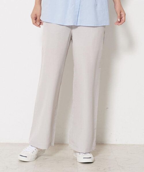 Dessin / デッサン セットアップ | 【2点セット/ウエストゴム/洗える】スキッパ―シャツ＆ストレートパンツセット | 詳細4