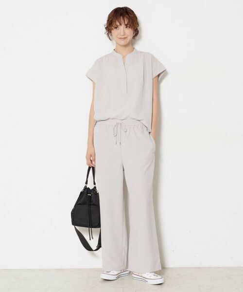 Dessin / デッサン セットアップ | 【2点セット/ウエストゴム/洗える】スキッパ―シャツ＆ストレートパンツセット | 詳細5