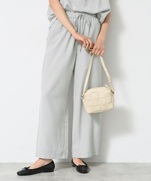 Dessin / デッサン セットアップ | 【2点セット/ウエストゴム/洗える】スキッパ―シャツ＆ストレートパンツセット | 詳細9