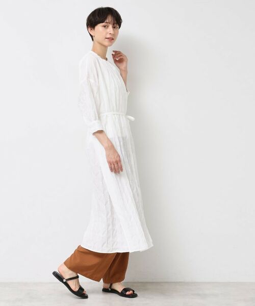 Dessin / デッサン ロング・マキシ丈ワンピース | 【洗える/五分袖】ジャガードワンピース | 詳細3