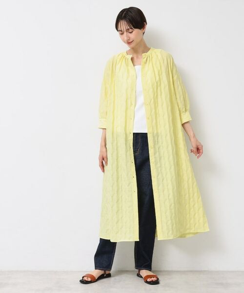 Dessin / デッサン ロング・マキシ丈ワンピース | 【洗える/五分袖】ジャガードワンピース | 詳細7