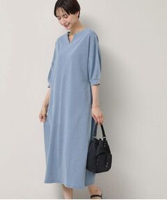 Dessin / デッサン ミニ丈・ひざ丈ワンピース | 【洗える】インディゴ天竺デニム調リラクシーワンピース