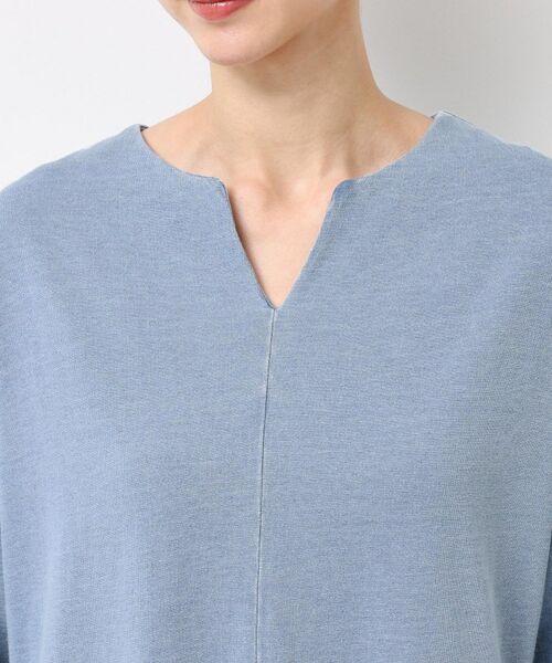 Dessin / デッサン ミニ丈・ひざ丈ワンピース | 【洗える】インディゴ天竺デニム調リラクシーワンピース | 詳細12