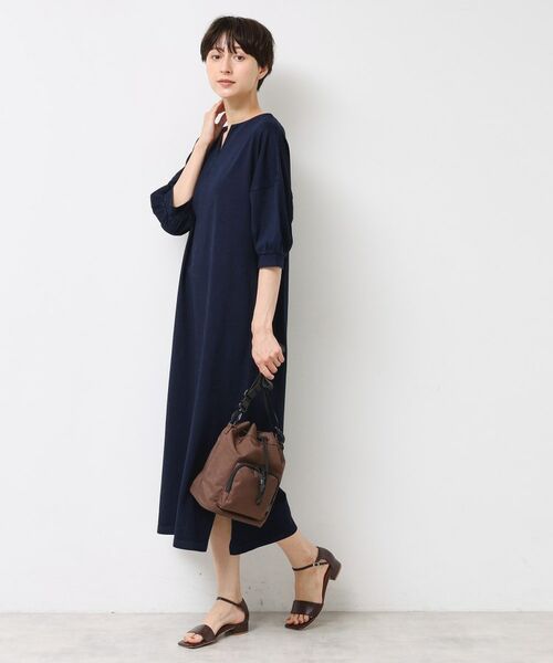 Dessin / デッサン ミニ丈・ひざ丈ワンピース | 【洗える】インディゴ天竺デニム調リラクシーワンピース | 詳細2