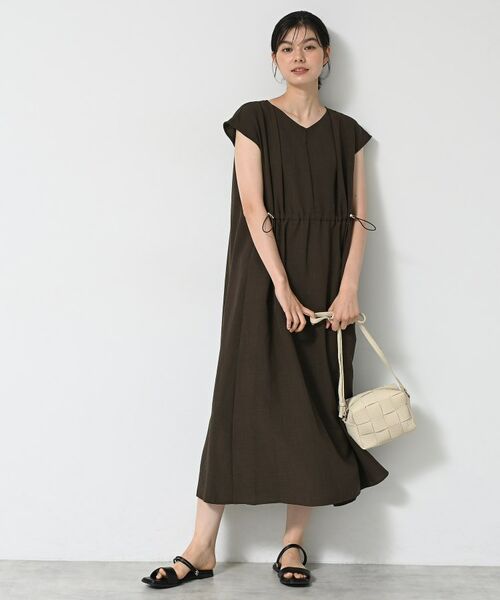 Dessin / デッサン ロング・マキシ丈ワンピース | 【洗える】ウエストドロストリングワンピース | 詳細10