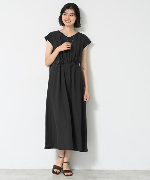 Dessin / デッサン ロング・マキシ丈ワンピース | 【洗える】ウエストドロストリングワンピース | 詳細6
