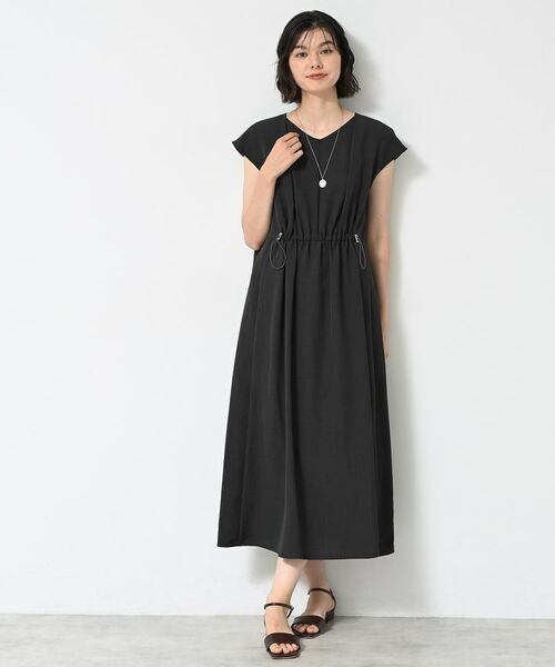 Dessin / デッサン ロング・マキシ丈ワンピース | 【洗える】ウエストドロストリングワンピース | 詳細7