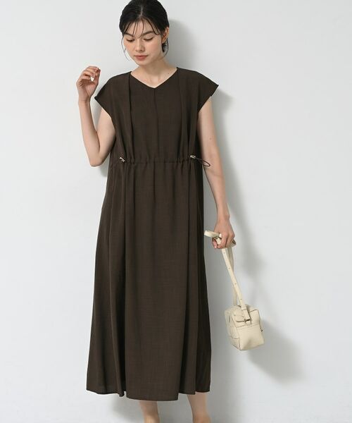 Dessin / デッサン ロング・マキシ丈ワンピース | 【洗える】ウエストドロストリングワンピース | 詳細9