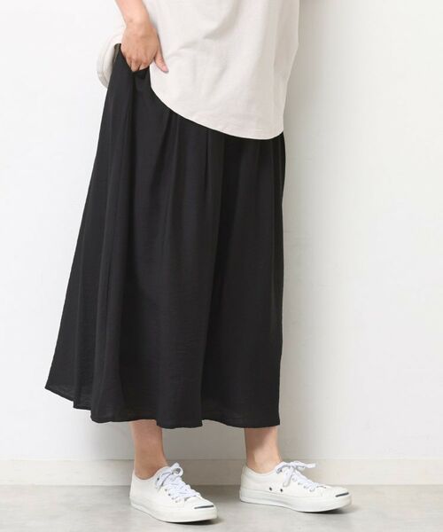 Dessin / デッサン ショート・ハーフ・半端丈パンツ | 【セットアップ可/ウエストゴム/洗える】ドレープワイドパンツ | 詳細1
