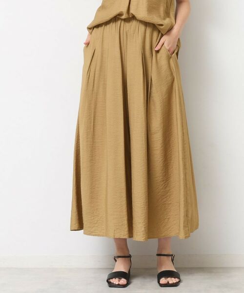 Dessin / デッサン ショート・ハーフ・半端丈パンツ | 【セットアップ可/ウエストゴム/洗える】ドレープワイドパンツ | 詳細5