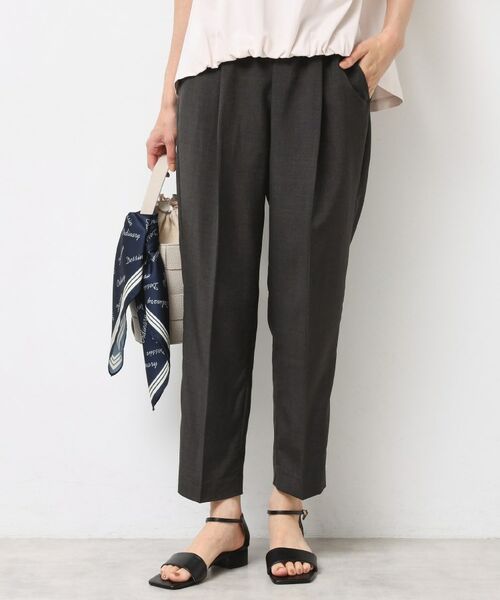 Dessin / デッサン パンツ | 【ウエストゴム・洗える】センターライン入りテーパードパンツ（XS～L） | 詳細1