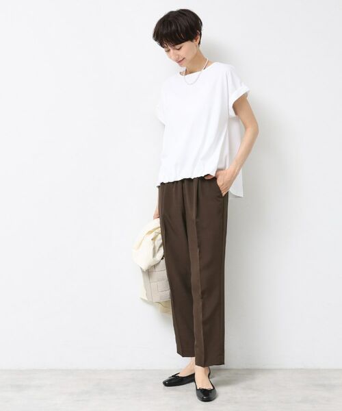 Dessin / デッサン パンツ | 【ウエストゴム・洗える】センターライン入りテーパードパンツ（XS～L） | 詳細11
