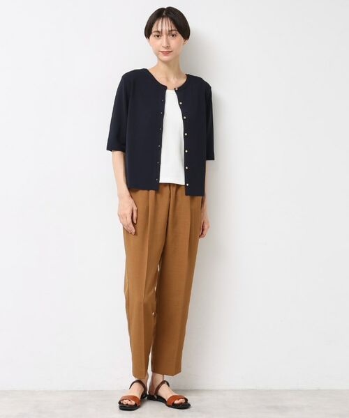 Dessin / デッサン パンツ | 【ウエストゴム・洗える】センターライン入りテーパードパンツ（XS～L） | 詳細7