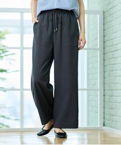 Dessin / デッサン パンツ | 【ウエストゴム・洗える】アウトポケットワイドパンツ（XS～L）