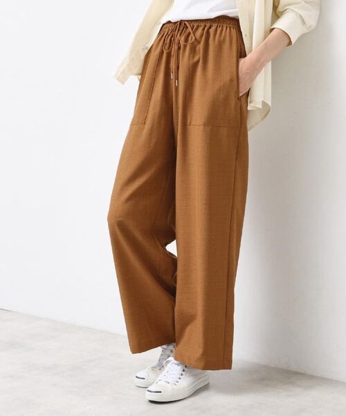 Dessin / デッサン パンツ | 【ウエストゴム・洗える】アウトポケットワイドパンツ(XS~L) | 詳細10