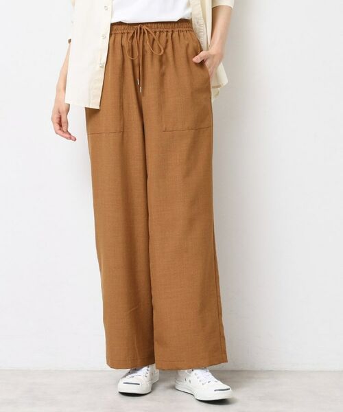 Dessin / デッサン パンツ | 【ウエストゴム・洗える】アウトポケットワイドパンツ(XS~L) | 詳細12