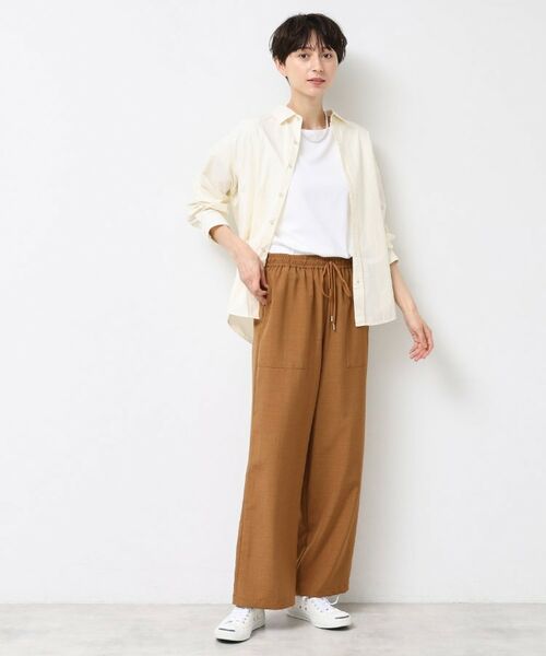 Dessin / デッサン パンツ | 【ウエストゴム・洗える】アウトポケットワイドパンツ(XS~L) | 詳細13
