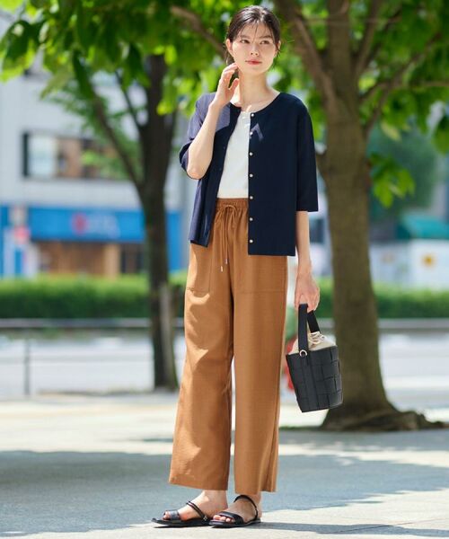 Dessin / デッサン パンツ | 【ウエストゴム・洗える】アウトポケットワイドパンツ(XS~L) | 詳細15