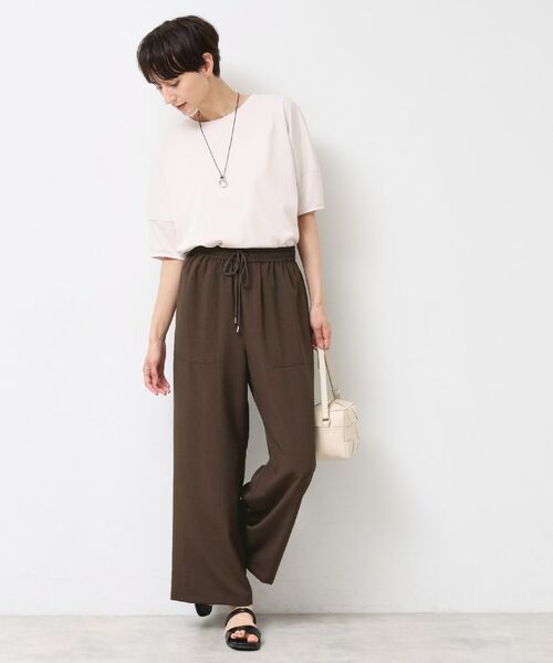 Dessin / デッサン パンツ | 【ウエストゴム・洗える】アウトポケットワイドパンツ(XS~L) | 詳細19